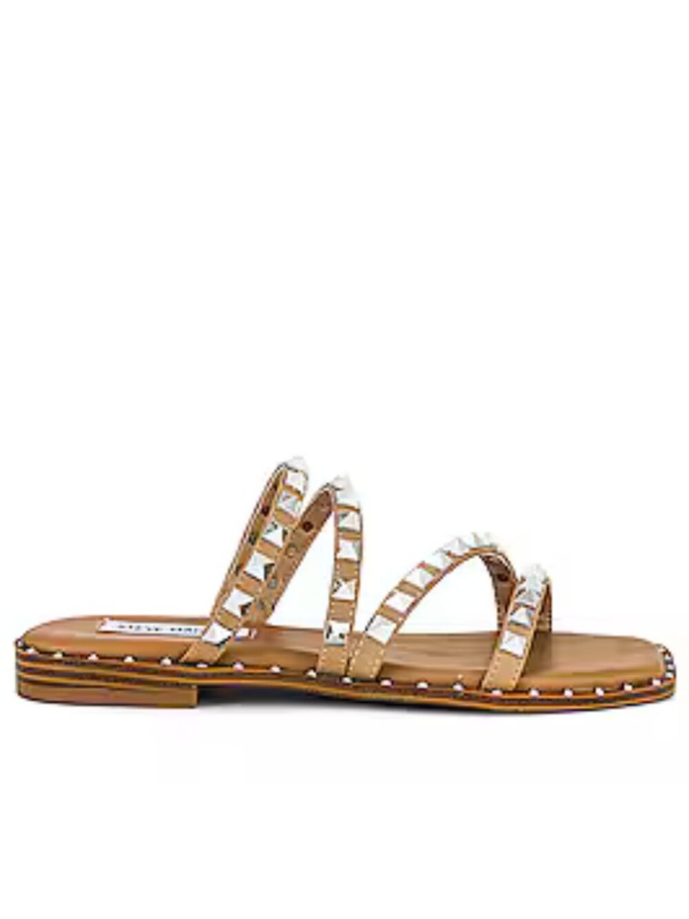 STEVE MADDEN Studded Slide Flat Sandals Size 6.5 NEW